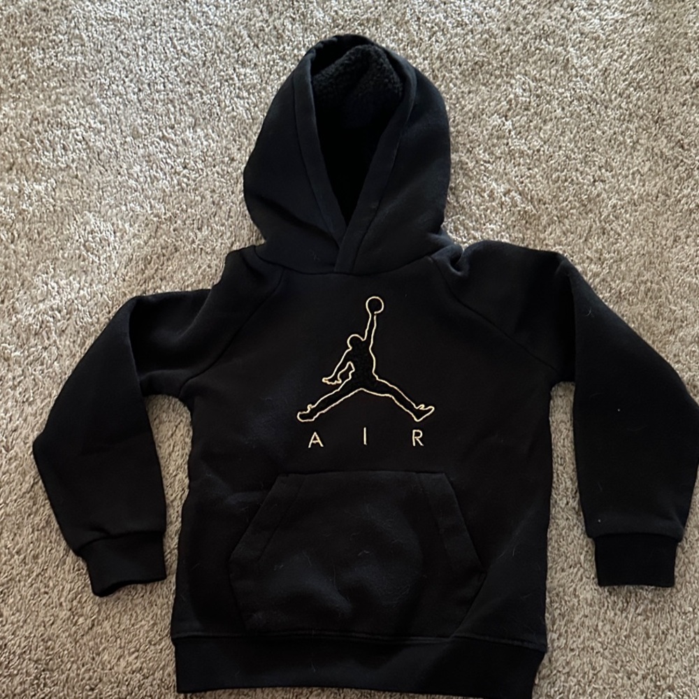 Jordan Kids Black Hoodie with Air Logo